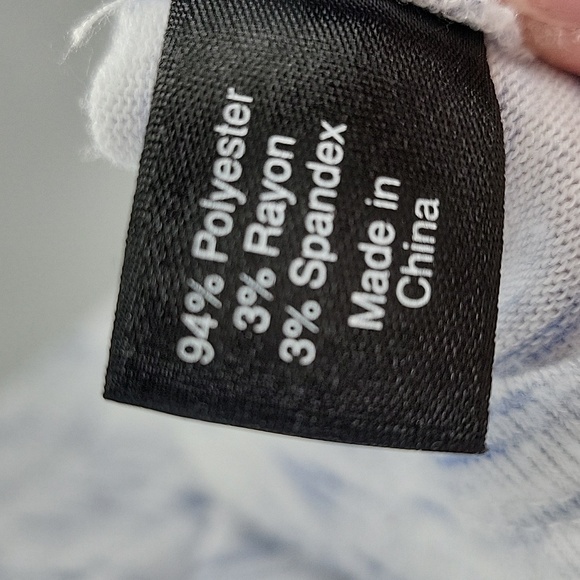 Lane Bryant Blue and White Long Sleeve Knit Top - Picture 9 of 11